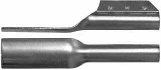 Ramrod pipe, iron, round, entry pipe with skirt, for 3/8" rod